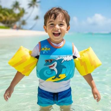 Imagem de Boia Colete SalvaVidas Infantil Flutuador Não Fura Até 25kg Kids Segur