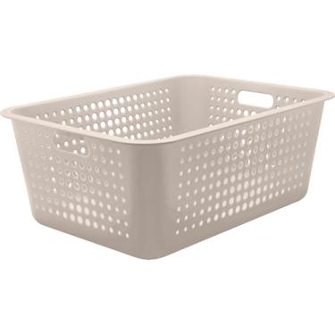 Imagem de Ou Cesta Organizadora 40L Maxi Bege Linha Cestas Organizadoras