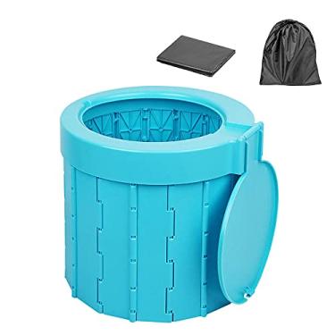 Imagem de Banheiro portátil para viagem, vaso sanitário para acampamento, uso ao ar livre, vaso sanitário, assento leve com 12 sacos de limpeza adequados para acampamento, caminhadas, viagens de longa distância, congestionamentos