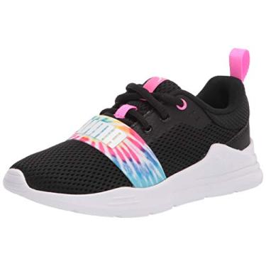 Imagem de PUMA Wired Run Sneaker, Black-Luminous Pink White, 2.5 US Unisex Little Kid