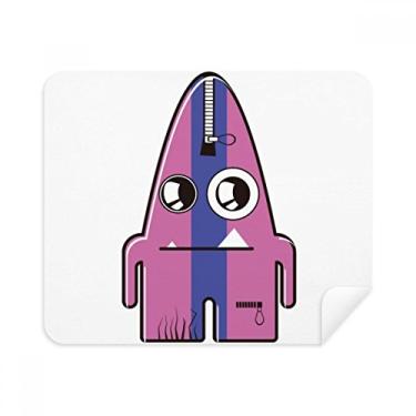 Imagem de Pano de limpeza de monstro roxo listrado, 2 peças, tecido de camurça