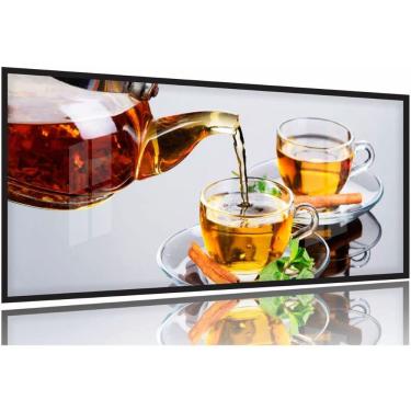 Imagem de Quadro Decorativo Comidas Bebidas Restaurantes 130x60 Moldura Preta 2x2