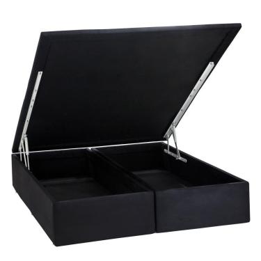Imagem de Base Baú Physical Camurça Preto Queen (158x198x39) - Ortobom