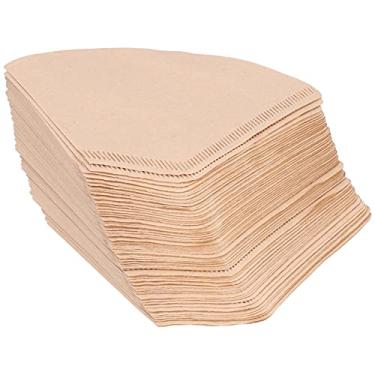 Imagem de Papel de filtro de caf¨¦ (100 pe?as/saco),despeje sobre o filtro de caf¨¦, filtro de caf¨¦ recortado, filtro de caf¨¦ cru natural, para derramar sobre gotejador de caf¨¦ e cafeteira (2-4 x¨ªcara), Fil