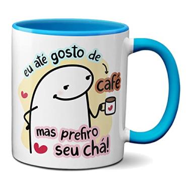 Imagem de Caneca Flork Namorados Até Gosto De Café Mas Prefiro Seu Chá (Azul)