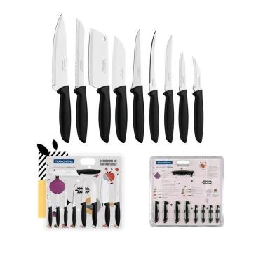 Imagem de Jogo De Facas 9 Pecas Em Aco Inox Plenus Tramontina 23498048