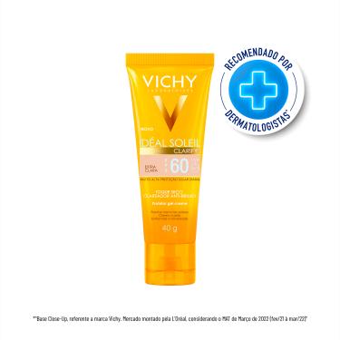 Imagem de Protetor Solar Facial Vichy Idéal Soleil Clarify Clareador Extra Clara FPS 60 com 40g 40g