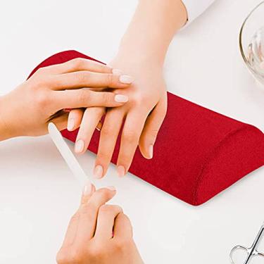 Imagem de Almofada De Mão, Almofada De Esponja Macia Para Decoração De Unhas Decoradas, Almofada De Jogos De Salão De Unhas Para Descanso De Mão De Salão (Vermelho)
