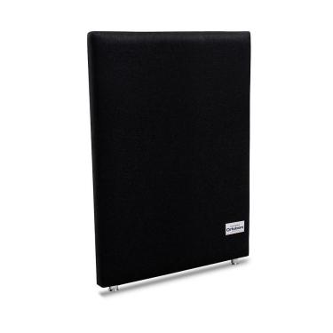 Imagem de Cabeceira Sena Linho Preto Solteiro 12x90x125 Linho