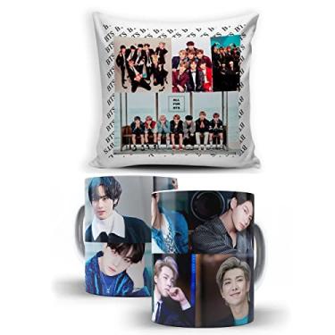 Imagem de KIT Caneca BTS Mosaico +Almofada 40X40