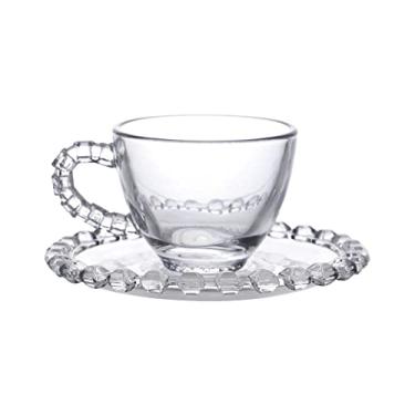 Imagem de Jogo de 8 pecas para cafe Diamante em cristal 80ml-TRANSPARENTE - L Hermitage- Full Fit