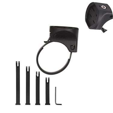 Imagem de Teague Suporte de bicicleta para Garmin, suporte frontal externo para guidão Aero com alças compatíveis com luzes de bicicleta Garmin estilo quarto de volta, computadores, GPS, câmeras, Garmin Edge, etc., preto