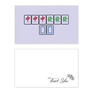 Imagem de Cartão de agradecimento Junior Three Chiefs Mahjong Tiles Cartão de aniversário saudação de casamento
