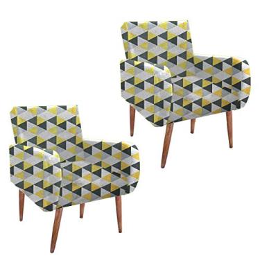 Imagem de KIT POLTRONA NINA -LIZ ESTAMPA QUADRI AMARELO