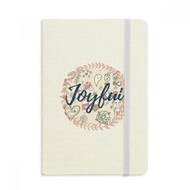 Imagem de Caderno de pintura de plantas com flores da Loves com capa dura em tecido oficial diário clássico