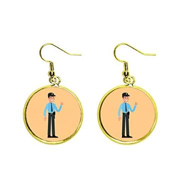 Imagem de Brinco feminino com pingente dourado com logística, logística, da Community Security