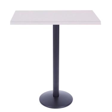 Imagem de Mesa Bistrô Zeta 111,50 Cm (Altura) Com Tampo Em Mdp Quadrado 60 Cm Branco