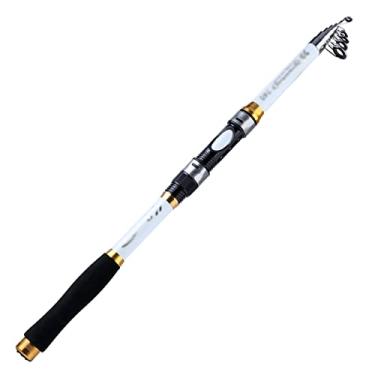 Imagem de Varas de pesca Spinning Vara de pesca ultraleve fibra de carbono portátil alça retrátil vara de pesca telescópica para robalo salmão truta pesca vara de pesca telescópica (cor: ouro, tamanho: 3,0m)