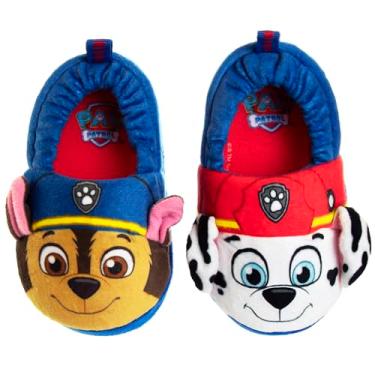 Imagem de Nickelodeon Paw Patrol Boys Plush Slip On Slippers, Size 5-6 Toddler, Blue
