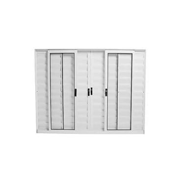 Imagem de Veneziana 6 Folhas 100x120 s/grade branca