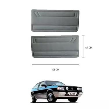 Imagem de PAR FORRO PORTA GOL PARATI QUADRADA 89 A 94 - CINZA