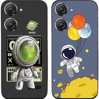 Imagem de 2 peças Astronaut TPU gel silicone capa traseira de telefone para Asus Zenfone 8/9/10 (Asus Zenfone 9)