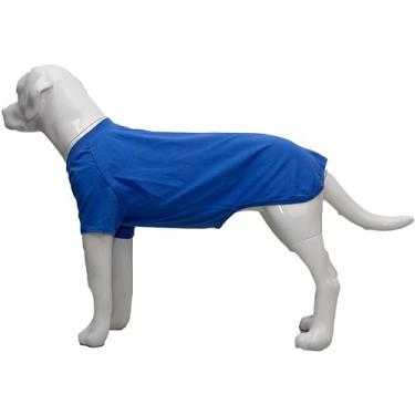 Imagem de Lovelonglong Roupas para animais de estimação, camisetas básicas em branco para cães grandes, azul, XXXXG