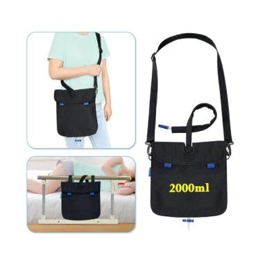 Imagem de Foley Capa para cateter bolsa de drenagem de urina para homens Nefrostomia Urostomia Bolsa de drenagem noturna Suporte seguro para cadeiras de rodas, bolsa coletora de urina, dispositivo de