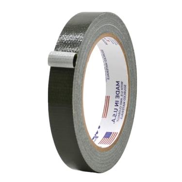 Imagem de Fita adesiva para tapete de grau industrial – 1,9 cm. x 60 jardas. - À prova d'água, resistente a UV para artesanato, melhoria da casa, reparos, projetos (disponível em várias cores), Olive Drab, 18 Millimeters Width x 55 Meters Length