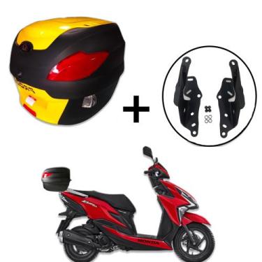 Imagem de Baú 41 litros Awa Pross com bagageiro para Honda Elite 125 todos os an