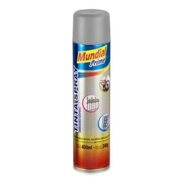 Imagem de Tinta Spray Multiúso Alumínio Alta Temperatura 400ml - Mundial Prime