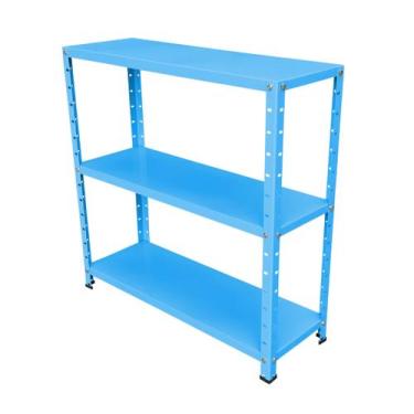 Imagem de Estante Aço 3 Prateleiras Reguláveis 25cm Multiuso Várias Cores - BMS 