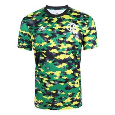 Imagem de Camisa Masculina Flamengo Pré Jogo Camuflada 2021, Verde, P