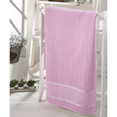 Imagem de Toalha de Lavabo p/ Bordar - Bella - Aveludada - Rosa 5211 - Dohler