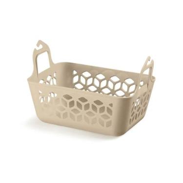 Imagem de Cesto Organizador Para Prendedores Lavanderia Prático - Uz, Capuccino