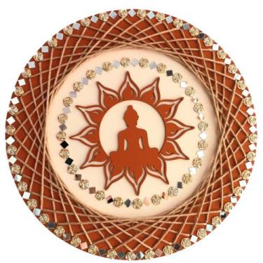 Imagem de Mandala Buda/Flor de Lótus/Resiliência e Harmonia 40cm - Aqui Tem Magi