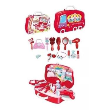 Imagem de Maleta De Brinquedo / Salão Beleza / Cabeleireira / Hair(Rosa Grande) 