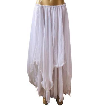 Imagem de Encomenda 30 Dias Saia Longa Godê e Bico Dança do Ventre Nylon na Barr