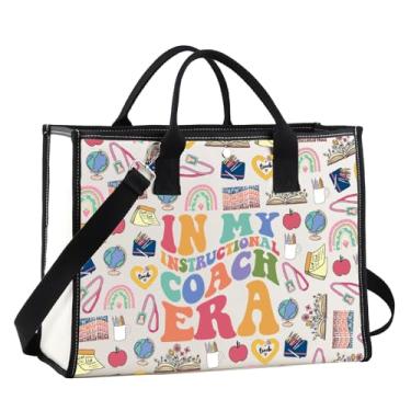 Imagem de JNIAP Sacola para treinador de instruções, presente para treinador instrucional In My Instructional Coach Era, presente de assistente instrucional, Bolsa de instruções, Large