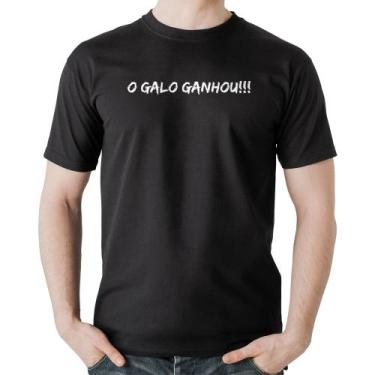 Imagem de Camiseta Algodão O GALO GANHOU!!! - Foca na Moda, Preto, GG