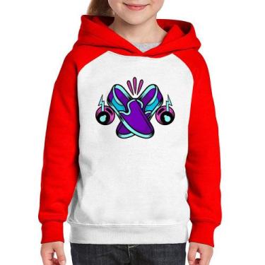 Imagem de Moletom Infantil Walk The Talk - Foca na Moda, Branco, Vermelho, 14