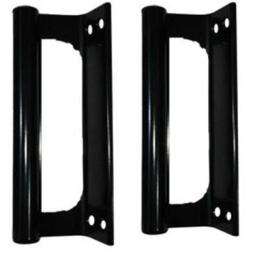 Imagem de Puxador de Aluminio Buzio Porta Portao Preto 145mm - 01 PAR - MOB COMP