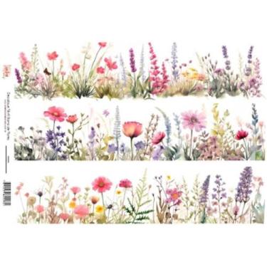 Imagem de Adesivo Têxtil Arte Fácil Barra de Flores - DX-008