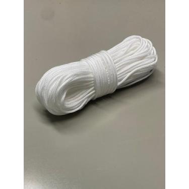 Imagem de Corda Branca para varal de Teto e Parede Polipropileno 3,5mm 30m - Var