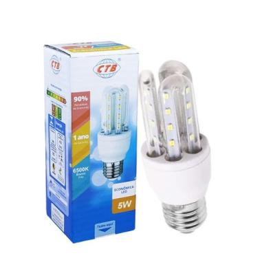 Imagem de Lâmpada Led Mini Compacta Milho 5W E27 Bivolt Frio 6500K - CTB