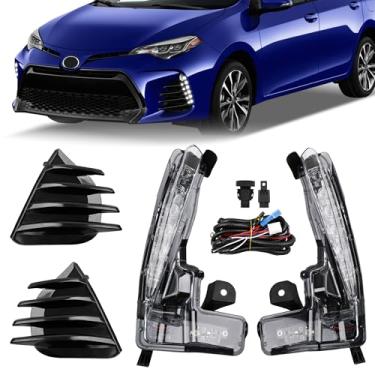 Imagem de Misakomo Faróis de neblina - Conjunto de lâmpadas de neblina dianteiras de LED compatível com Toyota Corolla SE XSE 2017 2018 2019 - Kit de substituição de lâmpada de neblina LED para 8144002030,
