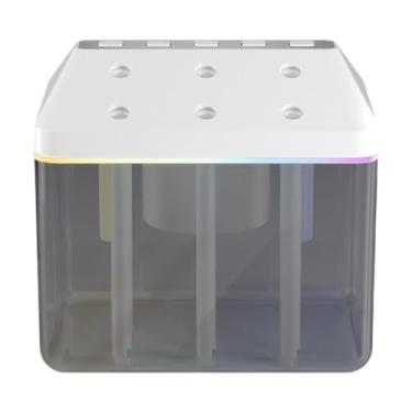 Imagem de Wswqop Umidificador portátil 900ml, fácil de usar, usb, mini umidificador, atmosfera de luz para casa, quarto, mesa de cabeceira, estudo, Branco