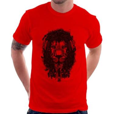 Imagem de Camiseta Leão Reggae - Foca na Moda, Vermelho, GGG