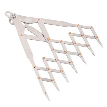 Imagem de Expandindo Medidor de Costura, Cinto de Couro Igual Marca Rápida, Equidistante Medição de Marquinha Guia de Cortinas Régua, Melhor Espaçamento (7 dentes com função de bloqueio)