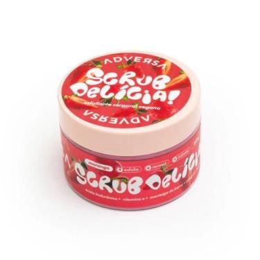Imagem de Esfoliante Corporal Vegano ADVERSA Scrub Delicia! MORANGO